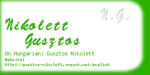 nikolett gusztos business card